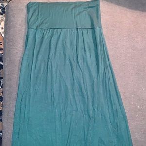 Dark Green Maxi Skirt